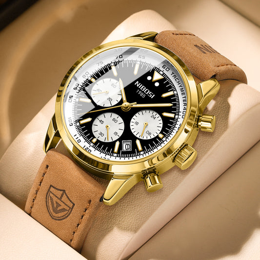European and American fashion men's watches with large dial calendar display quartz watches