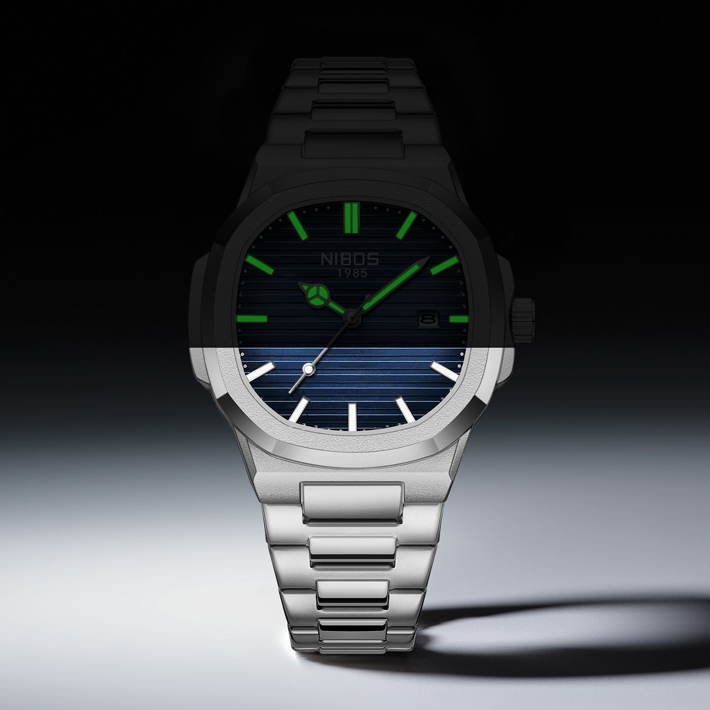Fashionable business men's watch, foreign trade watch, luminous waterproof steel band quartz watch